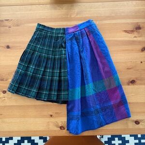 Urban Outfitters Urban Renewal Plaid Green and Blue Women's Skirt NWT Small